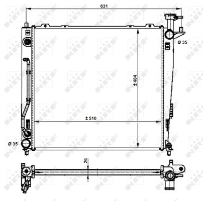 фото №8, Радіатор двигуна do kia sorento ii, sorento ii/suv 2.0d/2.2d 11.09-12.15