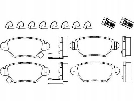 фото №1, Тормозные колодки зад opel astra -05, corsa c 00-, zafira 99-