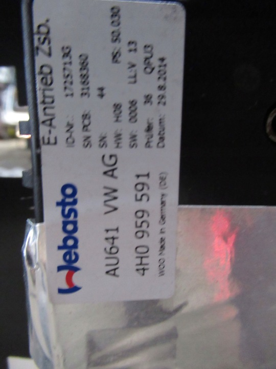 фото №7, Audi a8l d4 рестайлинг люк комплектный 4h0877041 4h0959591a 4h0959591