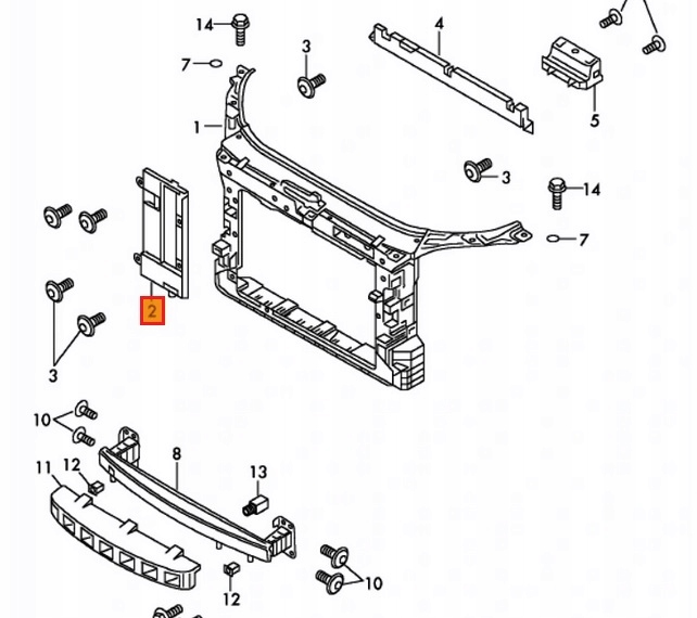 фото №9, Vw polo 5 v 6r 09-17 адаптер радіатор захист ременя
