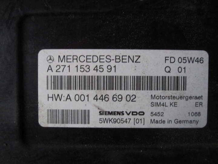 фото №5, Mercedes 1.8 комп'ютер блок керування двигуна a2711534591