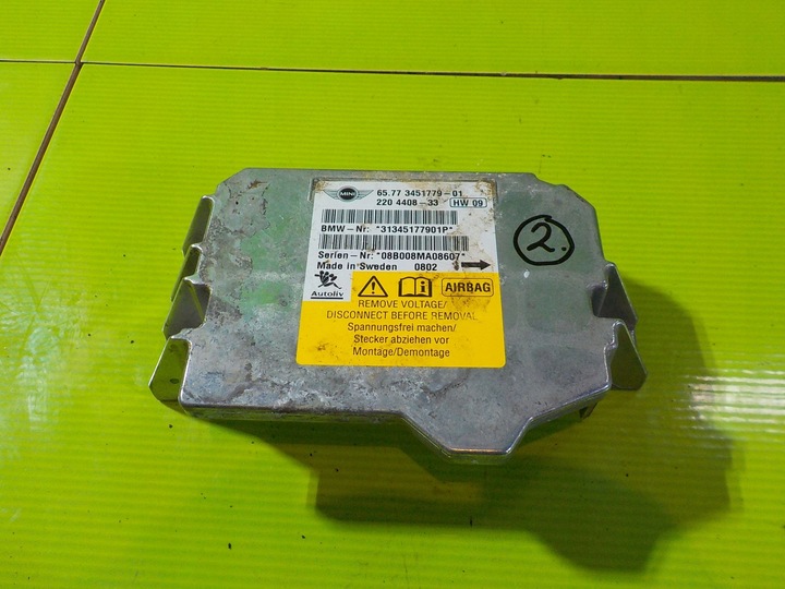 фото №1, Cooper r56 one ii 08r датчик модуль подушка безпеки 3451779