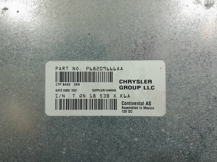 фото №6, Dodge journey i рестайлінг зчитувач привід радіо навігації eu p68209666aa