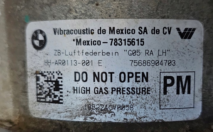 фото №3, Bmw x5 g05 оригинальный амортизатор vdc левый зад задний 6869047