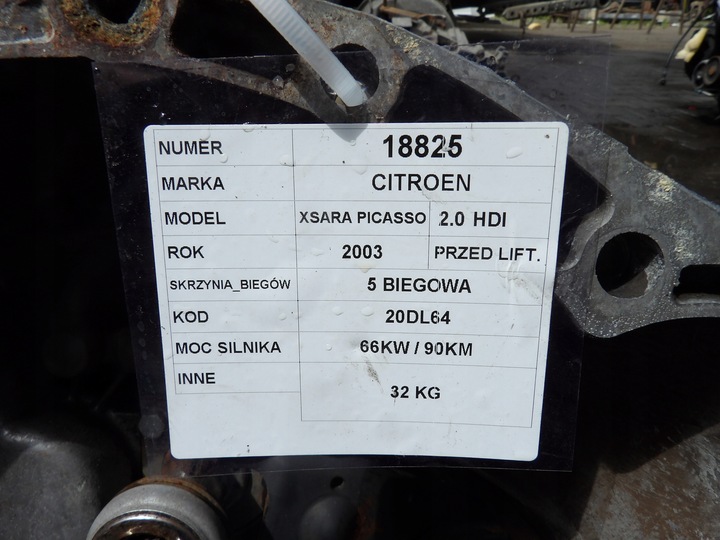 фото №6, Citroen xsara picasso 2,0 hdi 66kw 90km коробка передач коробки передач 20dl64