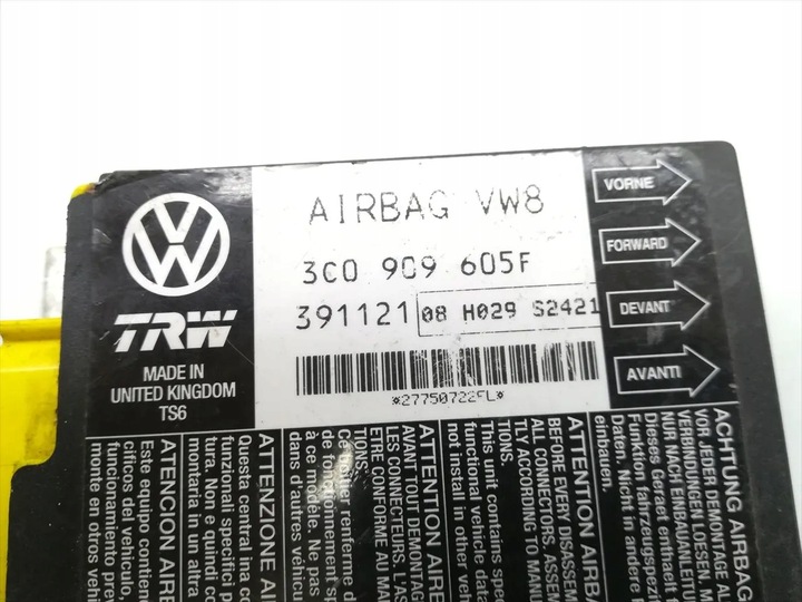 фото №10, Vw passat блок керування / модуль подушка безпеки 2.0 fsi бензин 110kw 150 hp 391121