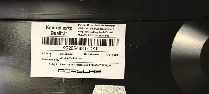 фото №8, Планка пороговая накладка правая porsche 911 992