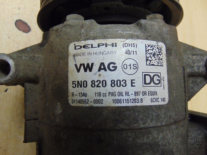 фото №13, Компресор кондиціонера vw caddy iii 1.6 tdi 5n0820803e