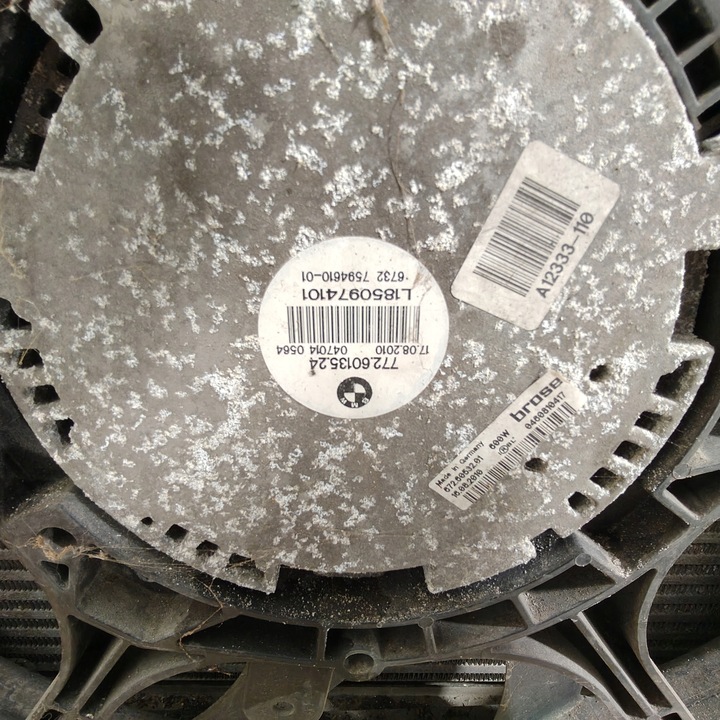 фото №12, Bmw f01 f06 f07 f10 f12 3.0 d радіатор води вентилятор інтеркулер 8509167