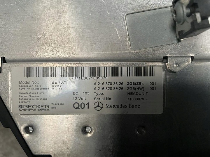 фото №6, Радіо cd команд mercedes cl w216 європа різні номер