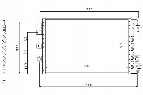 фото №1, Nissens конденсатор кондиционера chrysler voyager ii