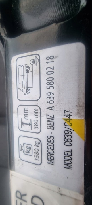 фото №9, Домкрат подъемник колёса запасного mercedes vito w639 a6395800218