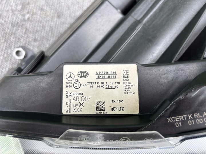 фото №13, Mercedes vito 447 w447 v класс 447 лампа левая передняя левый перед фара