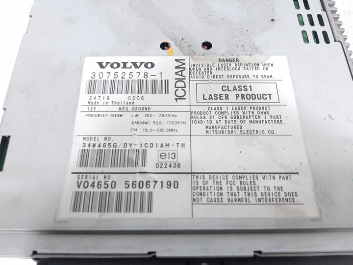 фото №14, Volvo s40 ii 06r панель кондиціонера радіо 8623067 30679647 + зчитувач дисків