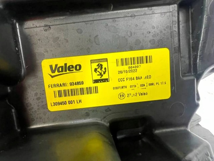 фото №10, Ferarri roma лампа левая перед передняя ксенон 934859 f164