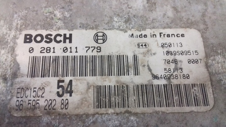 фото №5, Комп'ютер 0281011779 набір імобілайзер citroen c8 2.2 hdi 02-08