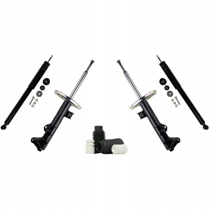 фото №1, Амортизаторы перед + зад + отбойники mercedes clk a209 c w203 s203 clc cl203