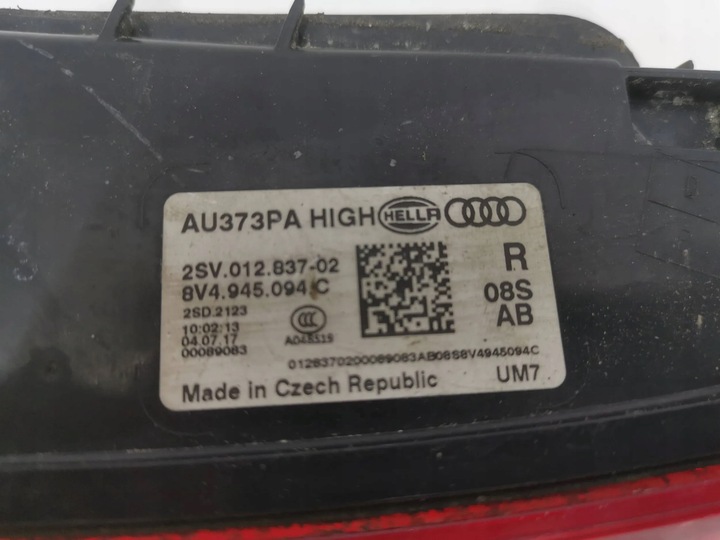 фото №7, Audi a3 8v рестайлинг sportback лампа правые зад