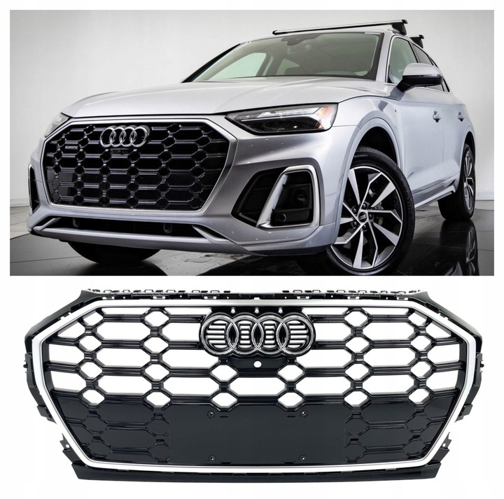 фото №1, Решётка радиатора решётка audi q5 80a рестайлинг s-line 2021+ камера 360