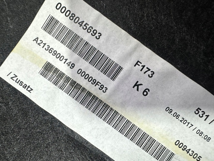 фото №7, Полиця задня багажника, полиця зад mercedes e клас w213 s, sedan чорна