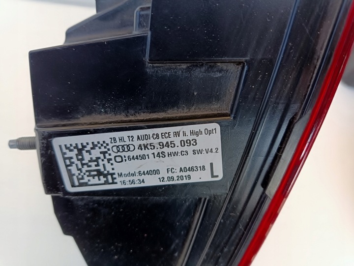 фото №7, Audi a6 c8 4k sedan лампа зад левая 4k5945093