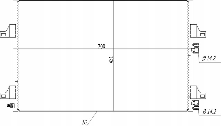 фото №2, Конденсатор кондиціонера renault espace iv 1.9 2.2 3.0 dci 2.0t 3.5 v6 2002-