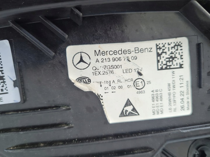 фото №14, Mercedes e класс 213 w213 рестайлинг лампы перед полный led high performance