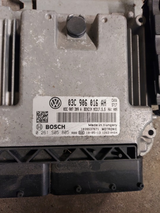фото №9, Volkswagen комплект стартовый замок зажигания компьютер 1k0905865a 03c906016ah