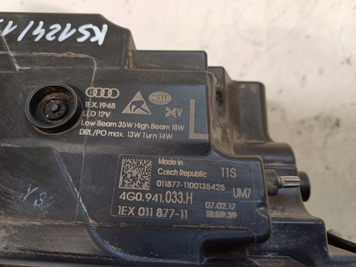 фото №11, Audi a6 c7 рестайлинг 14- фара левая перед полный led 4g0941033h