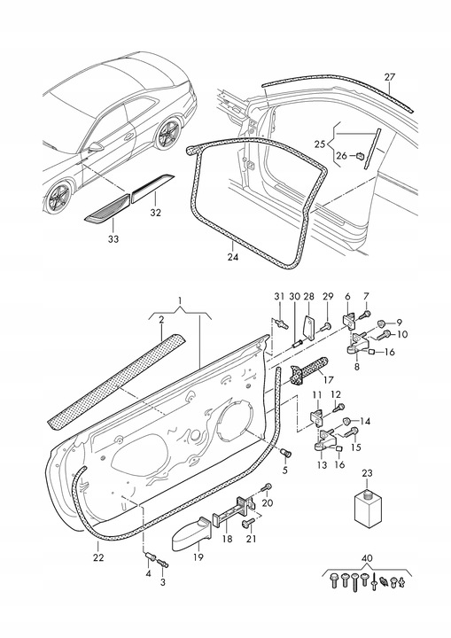 фото №10, 8w6837152 тримач прокладки двері праві a5 f5 8w