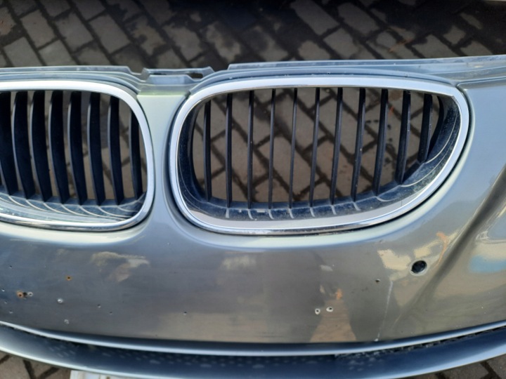 фото №6, Бампер передний bmw e60 03-07r. a08/7 серебристо-серый pdc распылители
