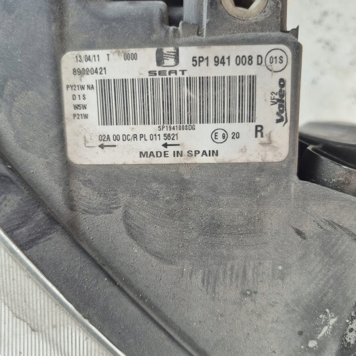 фото №10, Seat leon 2 ii рестайлінг 08- bi-xenon лампа права перед передня 5p1941008d