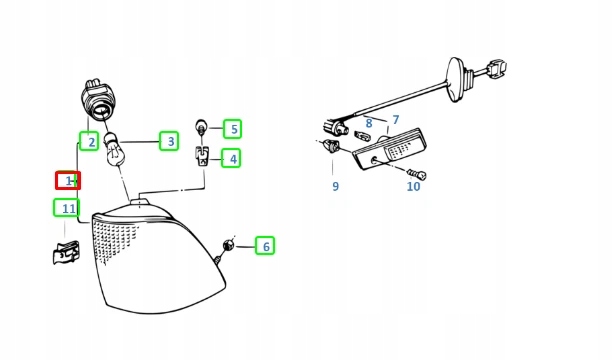 фото №8, Bmw 7 e32 правое kierownica-światło парковочные 63131378822 oem