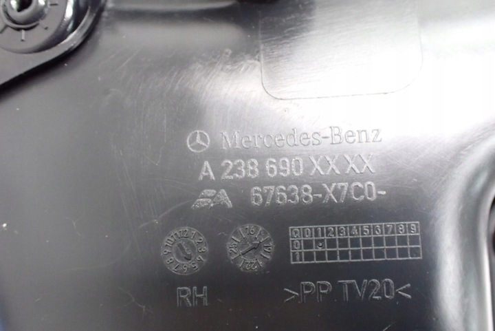 фото №8, Боковина оббивка захист праві зад mercedes e-klasa c238 купе 18r