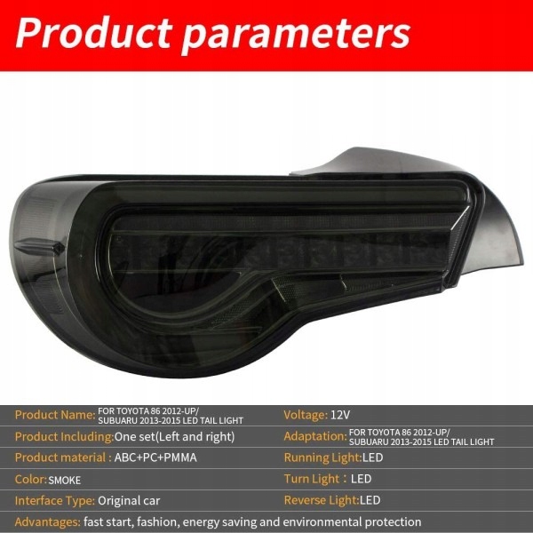 фото №6, Vland задние света led ft86 gt86 zn6 brz frs drl