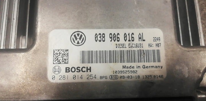 фото №5, Блок управления двигателя volkswagen t5 1.9tdi 038906016al