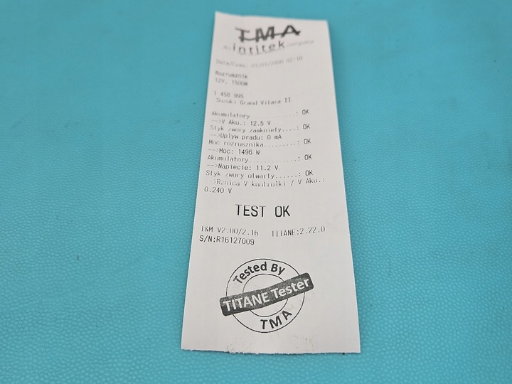 фото №6, Тест стартер suzuki grand vitara ii 1.6 16v 31100-63j0 m000t36071