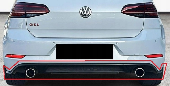 фото №16, Vw golf 7 vii hb gti рестайлінг 2016-2019 спойлер накладка бампера зад 5g6 oem номер
