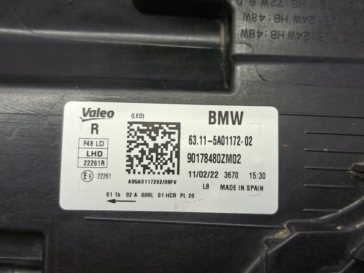 фото №16, Лампи l/r повний led bmw x1 f48 рестайлінг 63.11-5a01171-02 / 63.11-5a01172-02