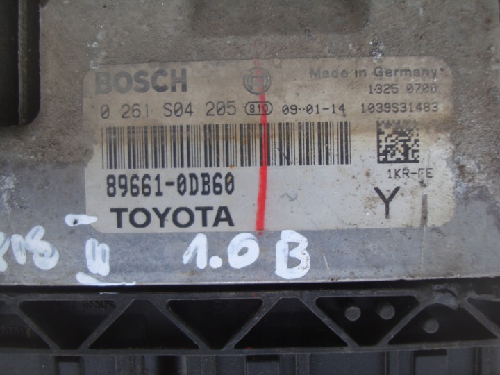 фото №4, Toyota yaris ii 06-11 1.0 b комп'ютер ключ замок запалювання + вкладиші двері