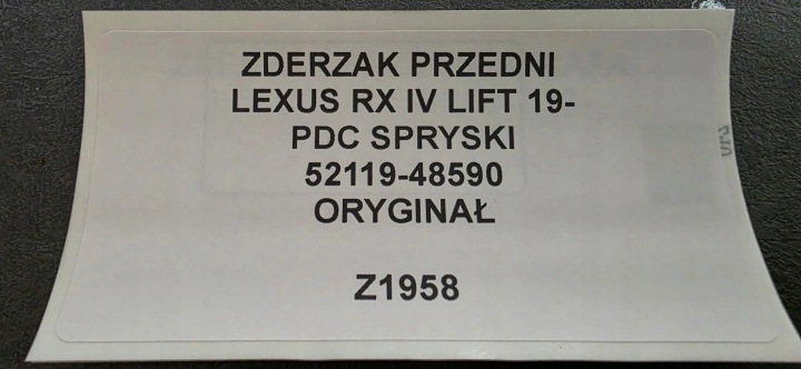 фото №11, Бампер передний хром lexus rx iv рестайлинг 19- pdc омыватель оригинал 52119-48590