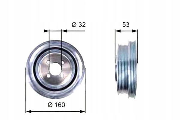фото №1, Колесо пасове вала gates 504076697 504012367