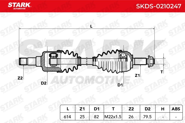 фото №9, Stark skds-0210247 вал привідний перед ліва do ford focus daw, dbw