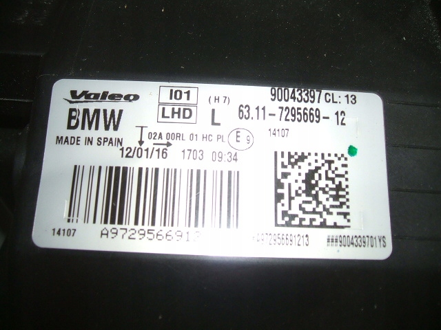 фото №8, Bmw i3 фара левая правая h7 + led 7295669 7295670