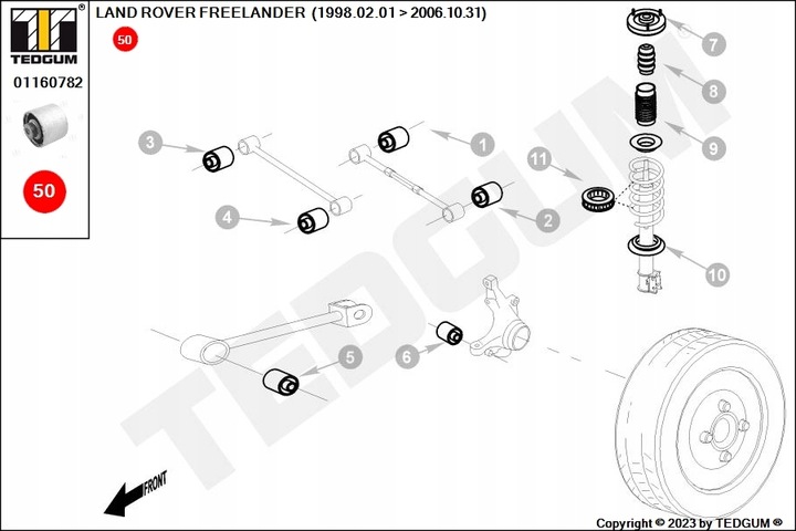 фото №10, Втулка моста land rover t. freelander i 1996-2006