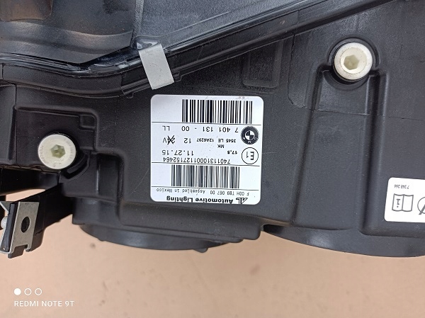 фото №6, Лампа левая перед bmw x3 x4 f25 f26 рестайлинг 740113100 bi ксенон оригинал