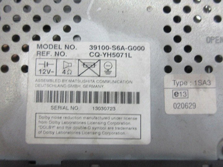 фото №10, Honda civic vii 5d hb 1.4 16v 90 km радио радиопроигрыватель оригинал код