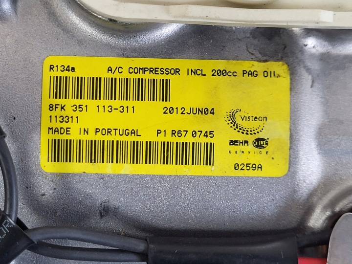 фото №10, Ford transit connect focus fiesta компрессор кондиционера 8fk351113311