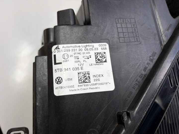 фото №10, Vw touran фара передня повний led ліві перед 5tb941035e