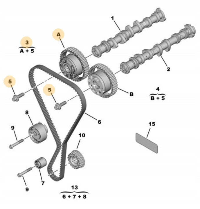 фото №4, Колесо змінних faz citroen peugeot fiat opel 1.2 puretech
